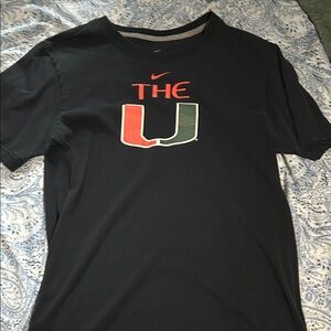 Nike Black 'The U' Miami hurricanes shirt